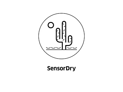 SensorDry ( vector icon ) cactus cactuses design drawing dry emblem engineering icon illustration line line art linear sensor symbol tech technology vector