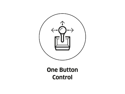 One Button Control ( vector icon ) button control controller drawing engineering icon illustration line line art lineart one page symbol tech technology vector