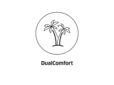 DualComfort ( vector icon ) comfort drawing dual exotic home icon illustration line lineart palm palm tree sign smart symbol technology tree vector