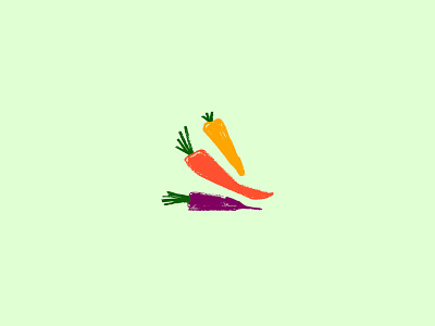 Colorful Carrots carrot carrots colorful design drawing hand drawn healthy eating icon illustration juice logo naive orange organic food purple carrot sign symbol vector vegetables yellow
