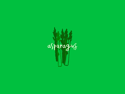 Asparagus sign app art asparagus design drawing food grass hand drawn hand lettering healthy icon illustration logo sign sparrowgrass symbol vector vegan vegetable vegetarian
