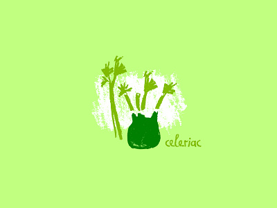 Fresh celeriac illustration