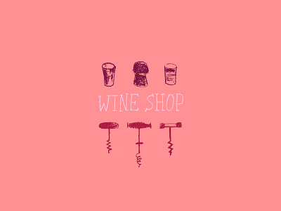 Corks & Corkscrew app attributes concept corkscrew design doodle drawing icon icons illustration logo restaurant sketch symbol vineyard wine wine bottle wine shop wine store winery