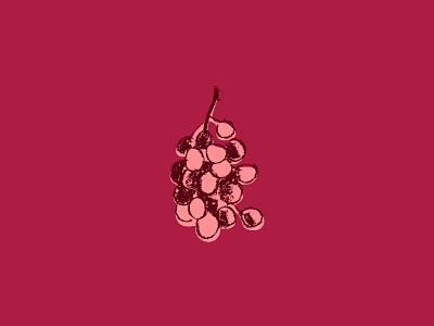 Pink grape symbol app design drawing grape grapes branch grapevine hand drawn icon icons illustration label logo pink red symbol white wine wine shop winery wines