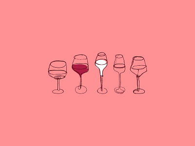 Wine glasses drawing