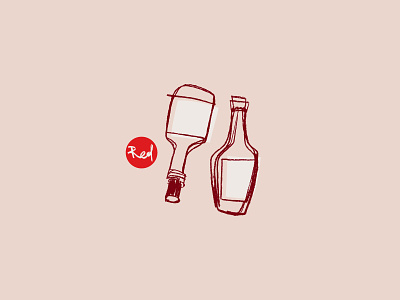 Red Wine Bottles alcohol design drawing emblem hand drawn icon icons illustration logo red wine sign symbol ui vineyard wine bottle wine bottles wine glass wine shop wine tasting winery