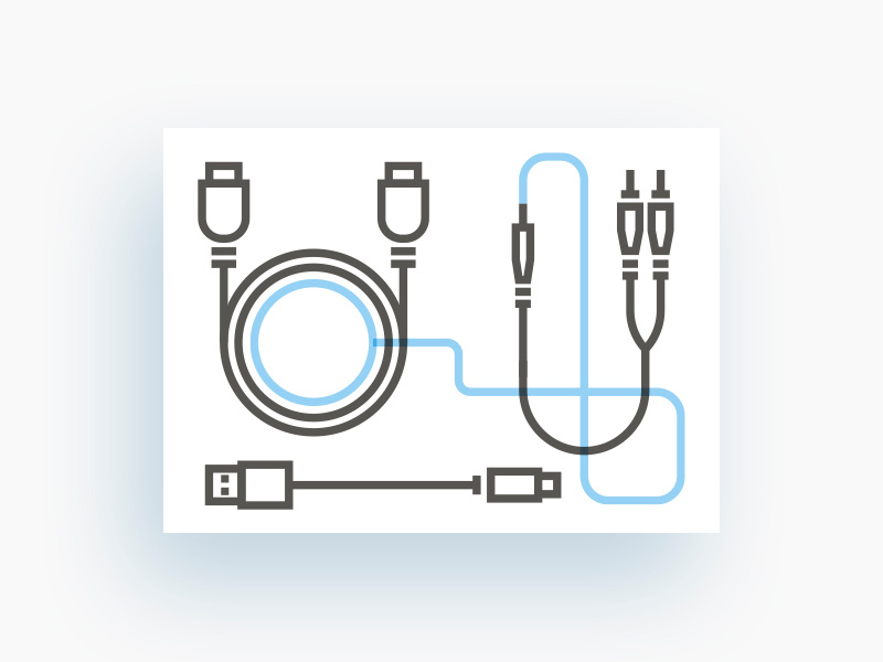 + Types Of Cable + video power icons hdmi data cords cord charging cables apple