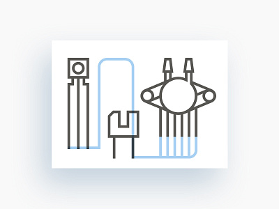 + Electric components - e shop icon illustration microeconomics nanotechnology restore transistor