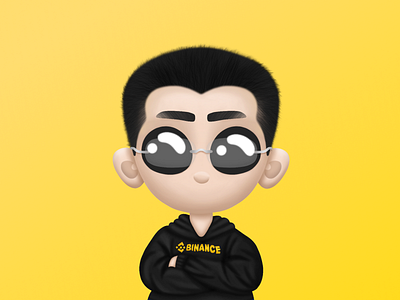 CZ binance bitcoin bnb cartoon character collectible crypto wallet cryptocurrency cute cute characters cz nft nftart procreate