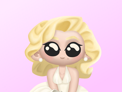 Marilyn Monroe 3d binance bitcoin bnb cartoon character collectible cryptocurrency cryptowallet cute cute character marilyn monroe nft nftart nfts procreate