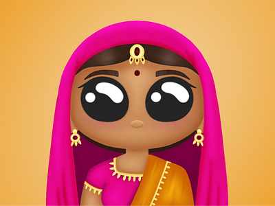 Indian princess 3d 3d character binance bitcoin bnb cartoon character collectible crypto wallet cryptocurrency cute design girl illustration indian nft princess