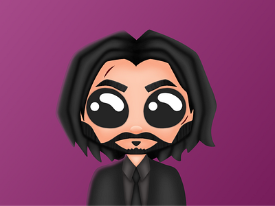 John Wick 3d 3d character big eyes bitcoin bnb cartoon character collectible color crypto wallet cryptocurrency cute character drawing handdraw illustration john wick nft nft marketplace