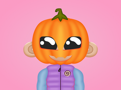 Pumpkin Guy bitcoin bnb cartoon character collectible cryptocurrency cute characters design halloween illustration logo nft nfts pumpkin