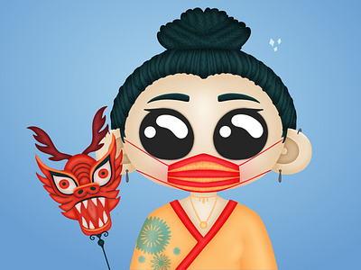 Aiko 3d 3d nft bitcoin bnb cartoon character collectible cryptocurrency cute characters cute nft design geisha geisha nft illustration logo nft