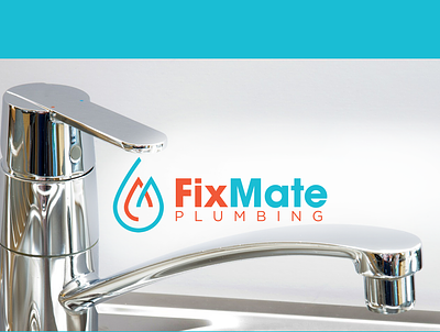 FixMate Plumbing Logo branding design graphic design illustration logo modernlogo vector