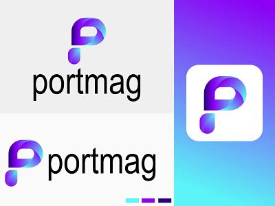 P abstract letter logo