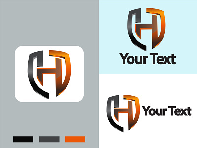 #H abstract Logo Design