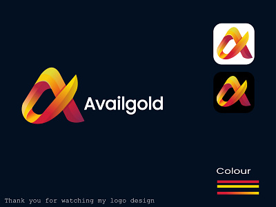 A abstract 3d modern letter logo design