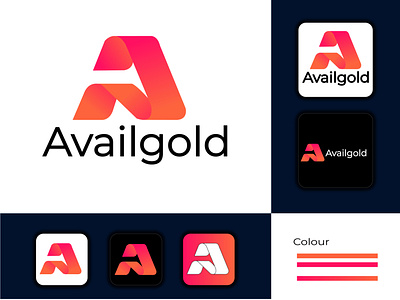 A abstract 3d modern letter logo design