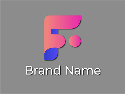 F abstract 3d letter logo