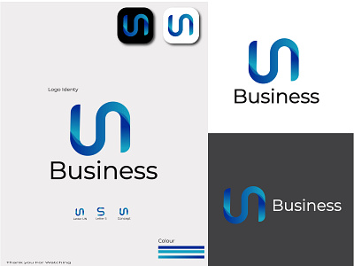 UN abstract 3d letter logo