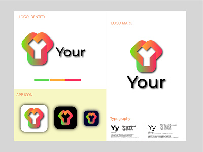 Y abstract 3d letter Logo