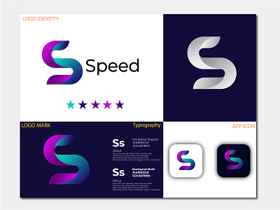 S abstract 3d letter Logo
