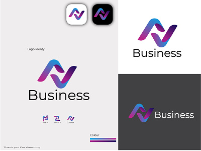N abstract 3d letter Logo Design
