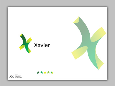 X abstract 3d letter Logo Design