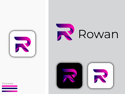 R abstract 3d letter Logo Design