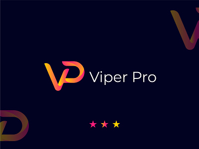 VP abstract 3d letter Logo Design
