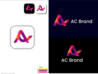 AC abstract 3d letter Logo Design