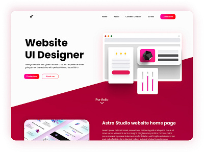 Portfolio website landing page