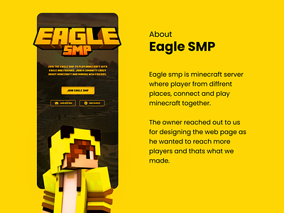 Eagle SMP home page design design figma graphic design illustration ui uiux ux web interface design website ui
