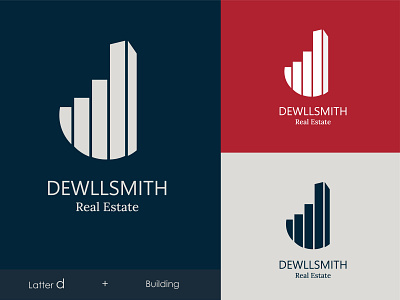 DEWLLSMITH - Real Estate logo design brand identity branding branding design design flat logo design graphic design illustration logo property property developer property logo real estate agent real estate branding real estate logo realestate vector