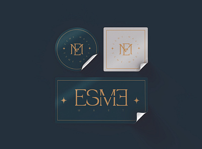 ESME MART - Logo & Brand identity design brand identity branding branding design business logo clean flat flat logo design identity design logo mariam nayma modern typography logo visual identity