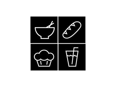 Food Icons branding bread cupcake drink food icons illustration logo