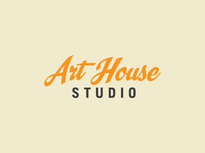 Art House Studio—Take III art brand house identity logo script studio typography