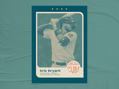 Trading Cards | Kris Bryant baseball baseball card chicago cubs design graphic design kris bryant mlb retro trading card vintage