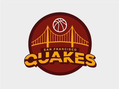 San Francisco Quakes basketball brand identity branding design icons logo logomark nba 2k16 san francisco sports logo typohraphy vector