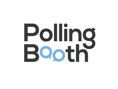 Polling Booth booth branding design election identity logo polling startup typography vector