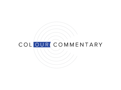 Colour Commentary blue branding branding identity circles color colour logo logomark round subtle typography wordmark