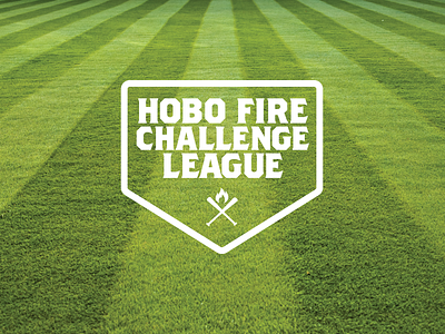 Hobo Fire Challenge League baseball branding fantasy grass green icon logo shape sports