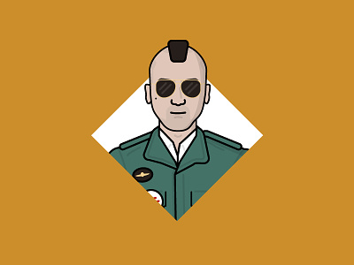 "Loneliness has followed me my whole life." character color driver icon illustration movies scorsese taxi vector