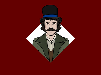 "He was the only man I ever killed worth remembering." bill the butcher character design gangs of new york icon illustration moustache movies people top hat vector