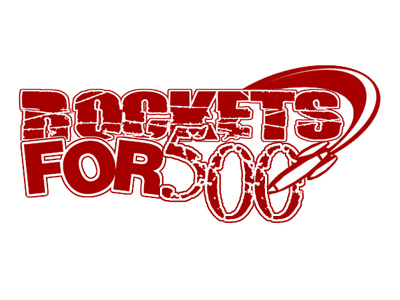 Rockets For 500 band first design logo music red rocket