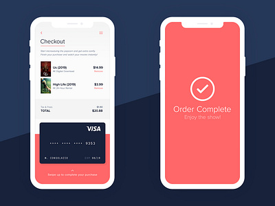 Movie Rental // Checkout Page app check out checkout checkout page credit card daily ui daily ui 002 digital download high life jordan peele mobile movies rental streaming ui uiux us ux web