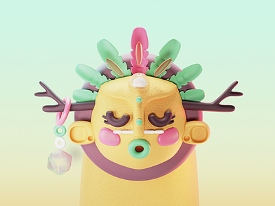 MASK 3d art character design design digital illustration graphic design illustration mask totem tribu