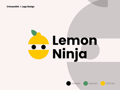 Lemon Ninja branding citrus design fruit graphic design green leaf lemon lemon stand logo ninja vector yellow
