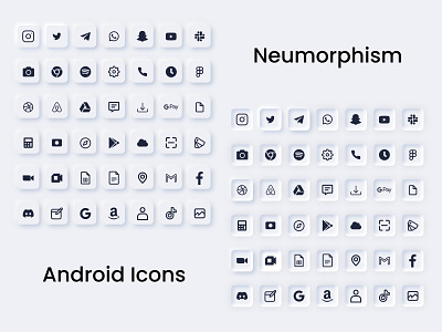 Android Icons design figma icon neumorphism ui ux